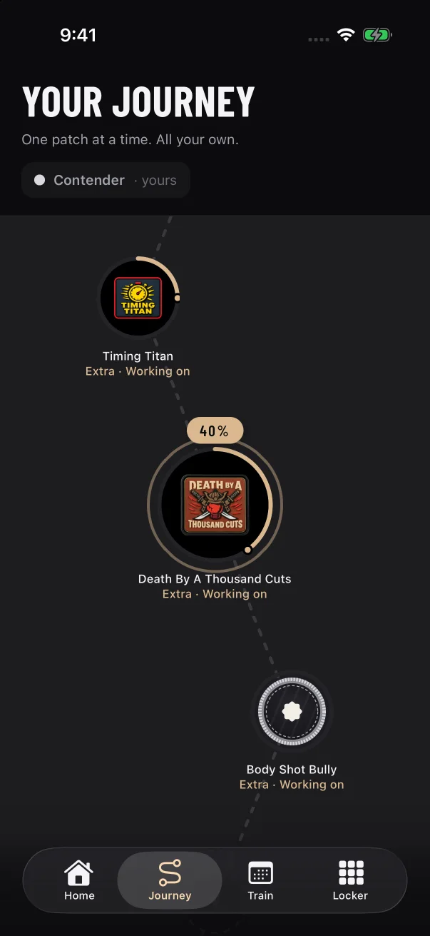 One tap brings your current patch back to the middle of the screen.